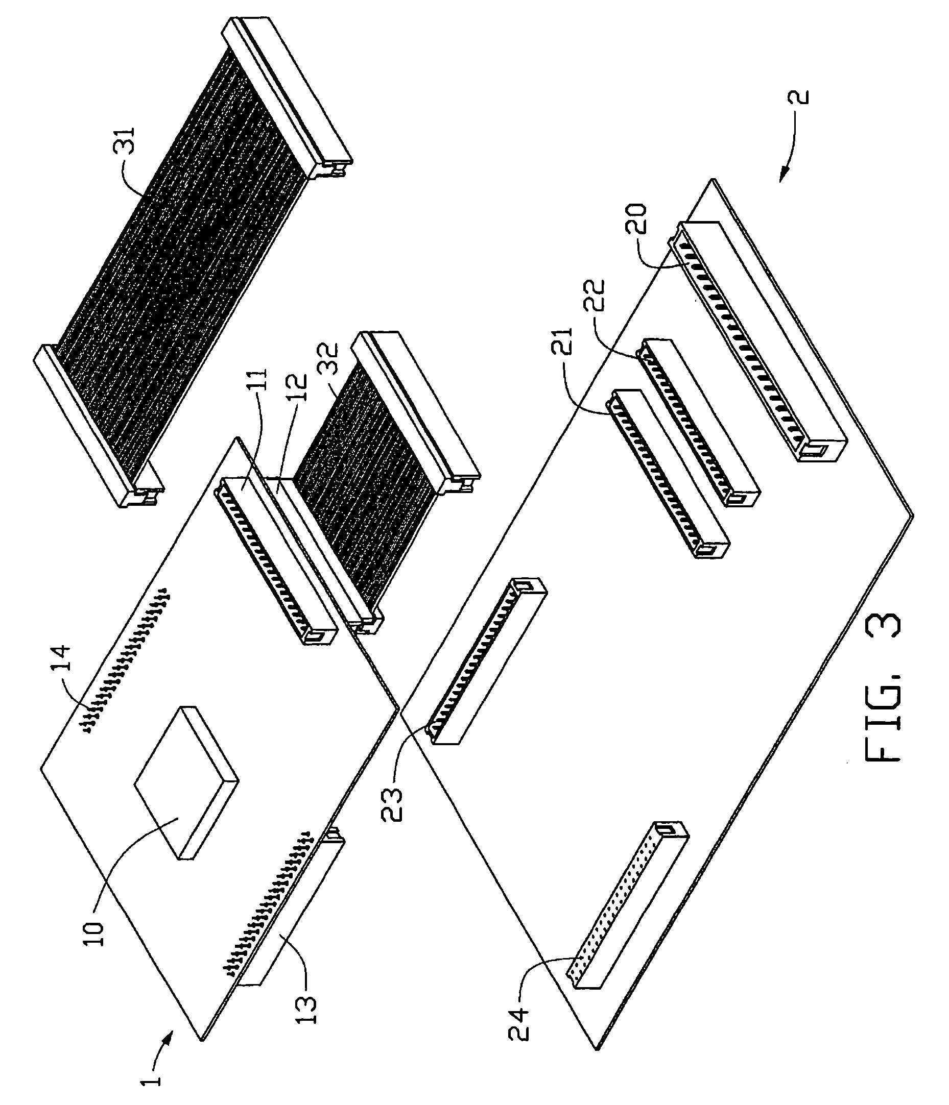 Expansible interface for modularized printed circuit boards
