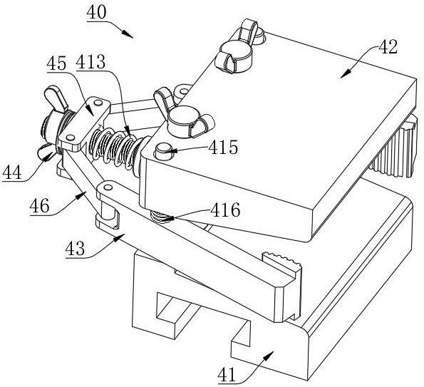 A bucket tooth connecting seat welding device