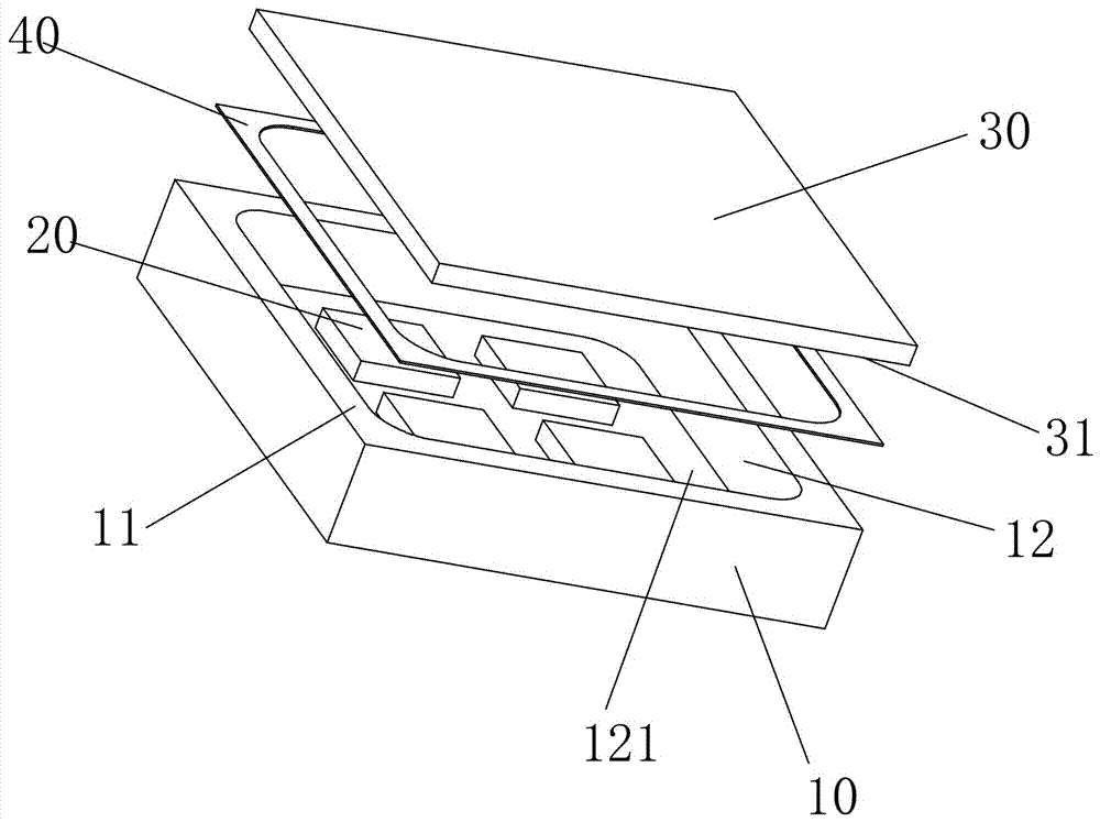 Packaging structure of UVLED lamp and UVLED lamp