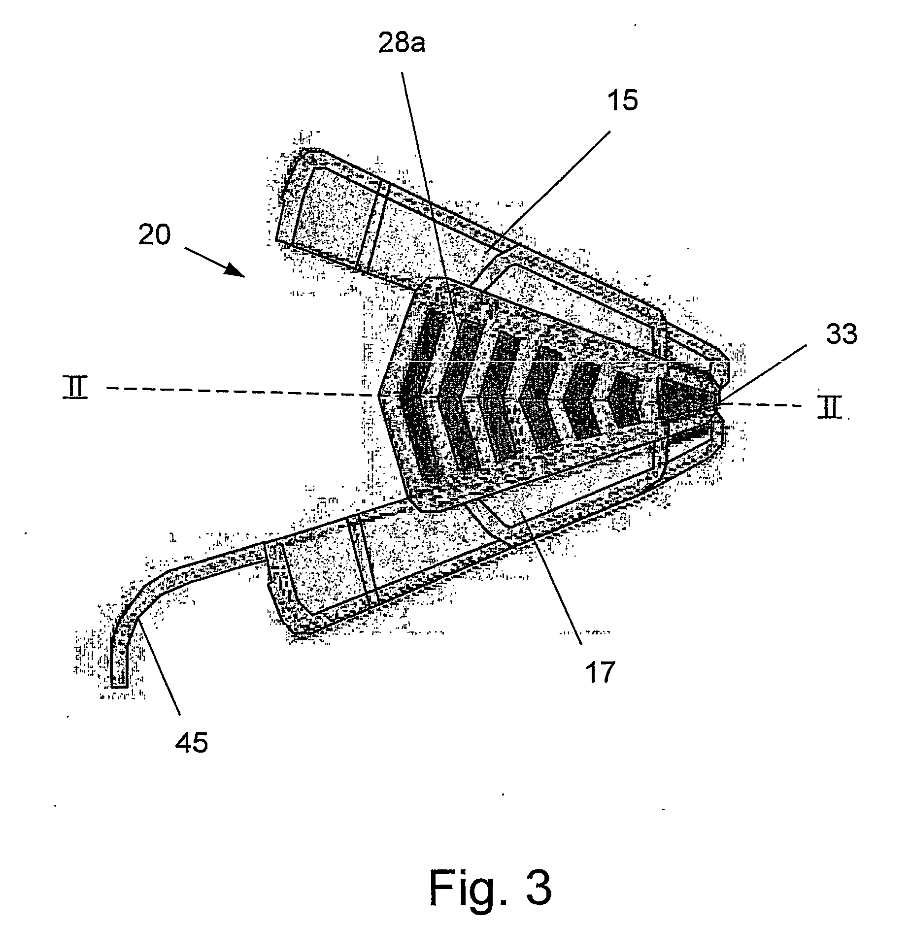 Device for separating between the upper and lower jaws and method using the same