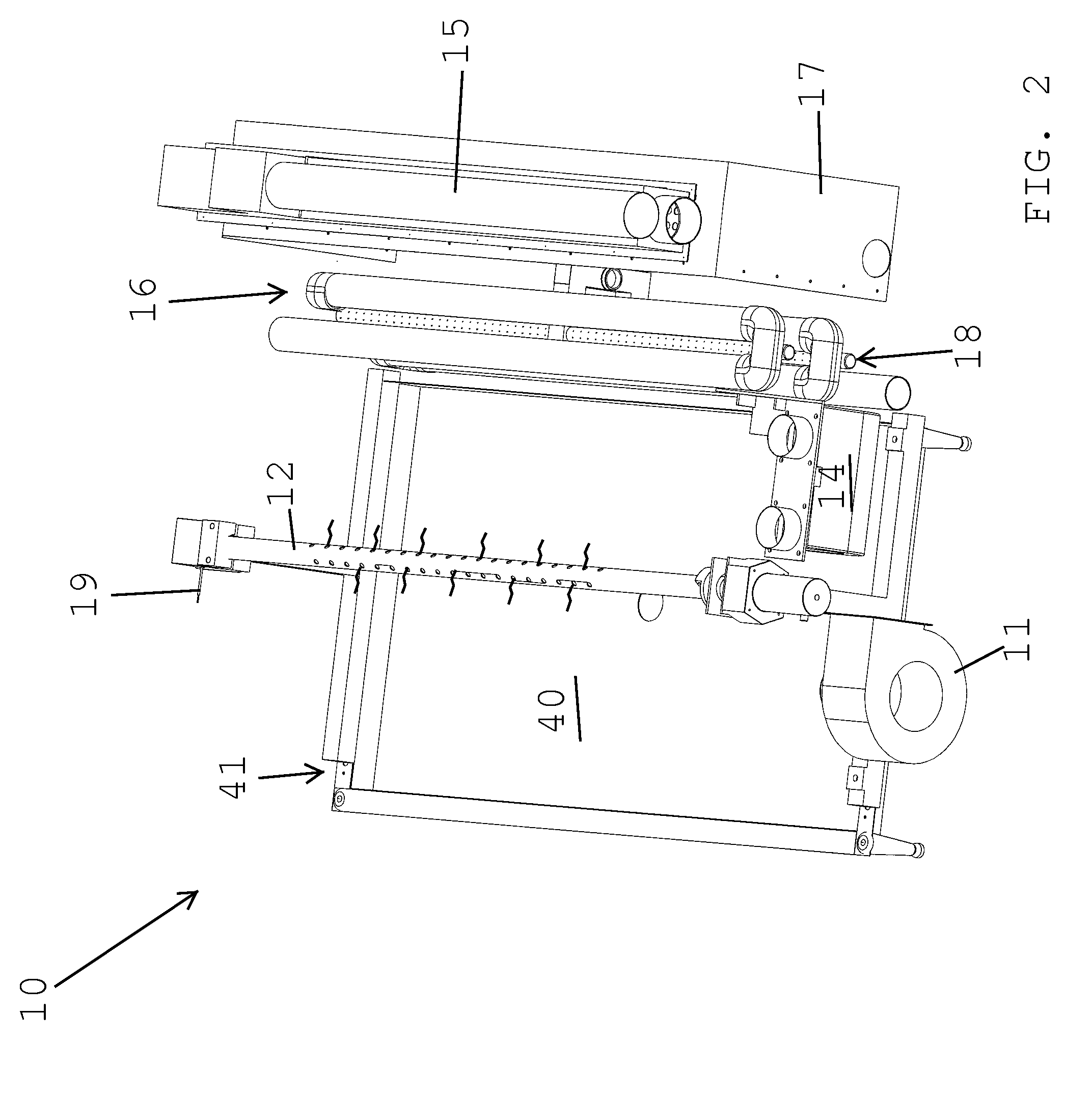 Meat rotisserie and associated method
