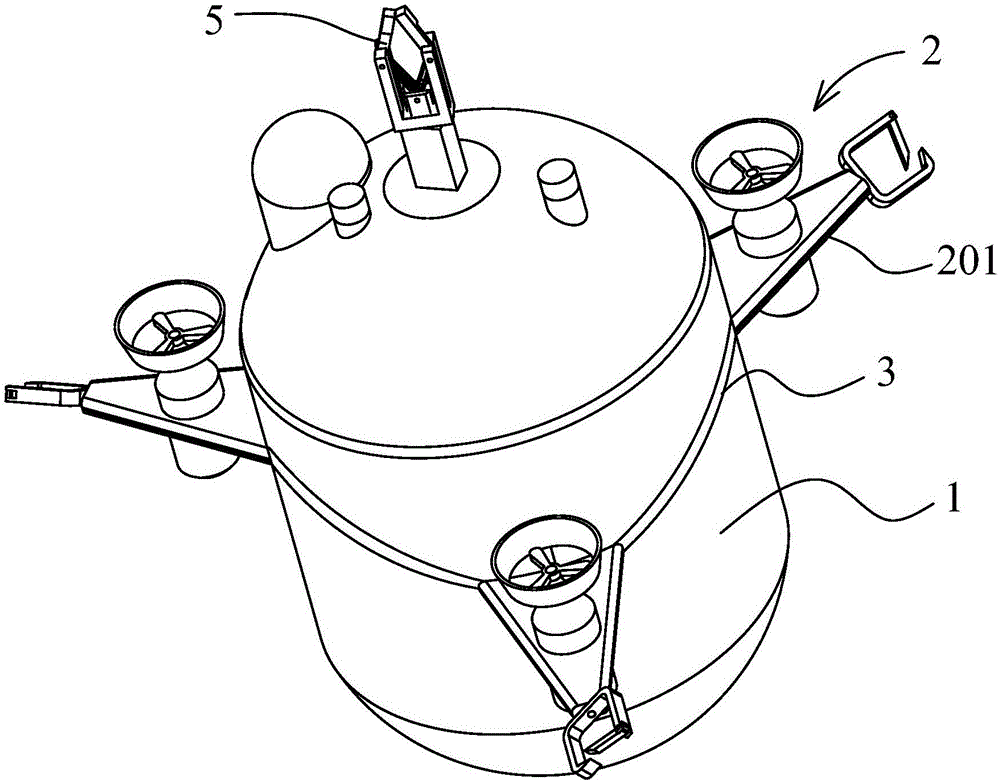 Underwater detecting and salvage robot and working method and control system thereof