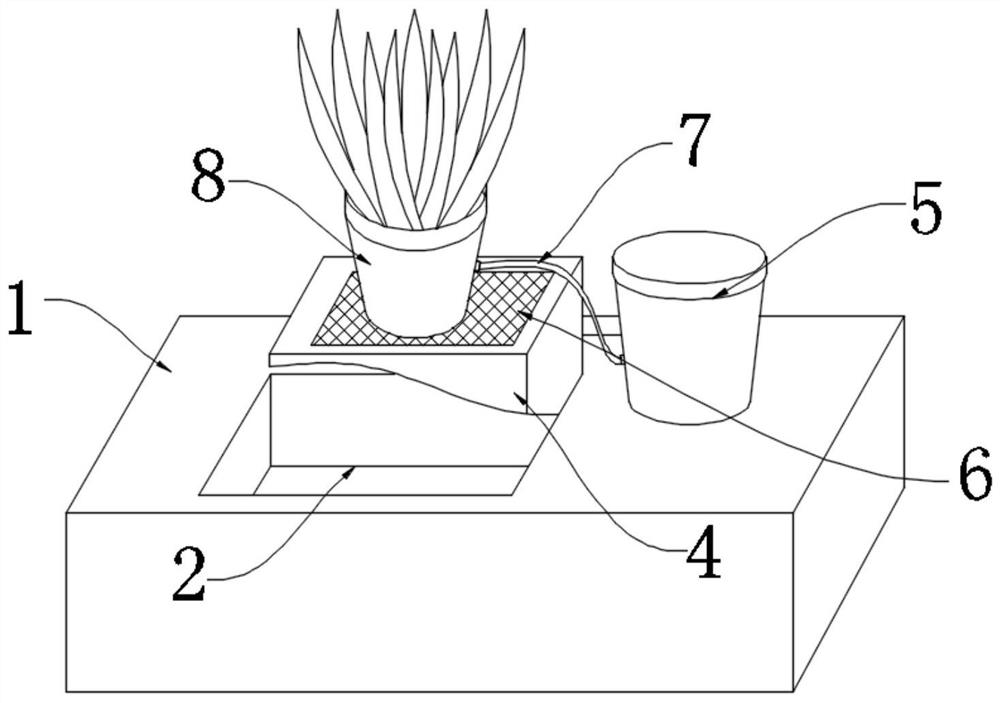 Automatic watering device for potted plants