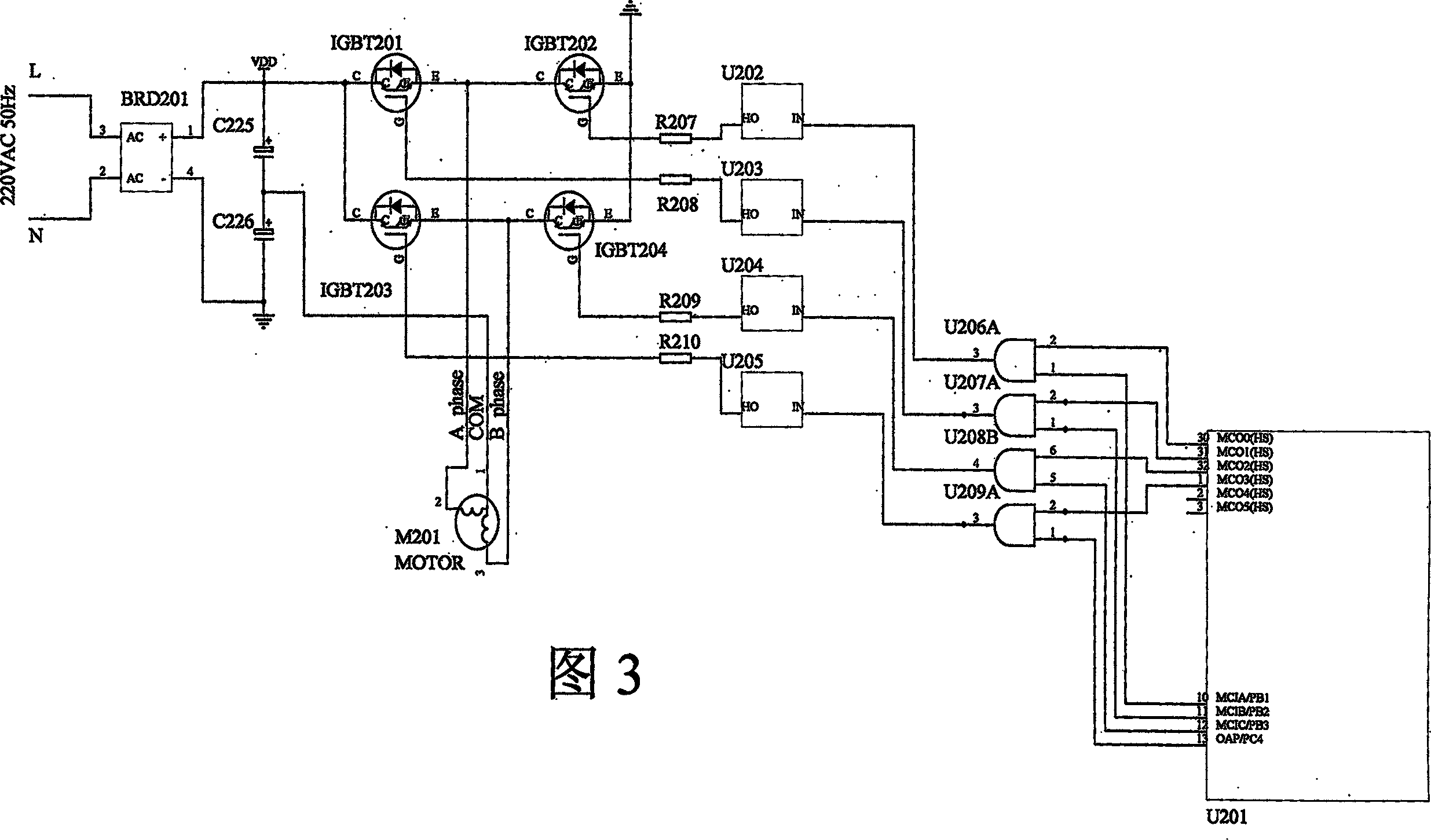 Frequency conversion drive system of pulse width modulation in AC motor