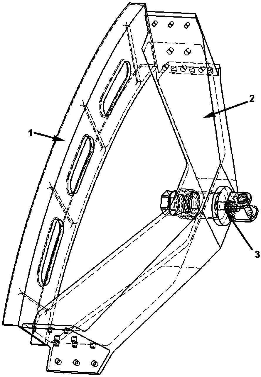 A highly reliable lightweight drag parachute connection device