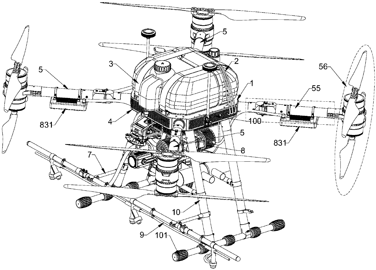 Double-cylinder water cooling power device for unmanned aerial vehicle
