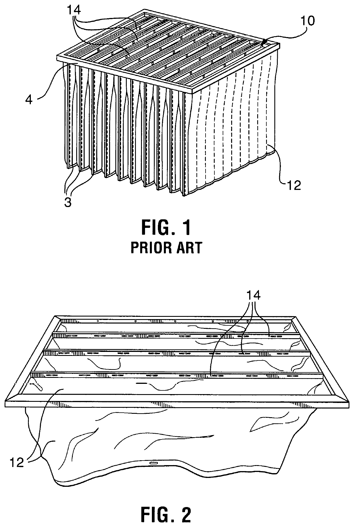 Filter frame header locking device