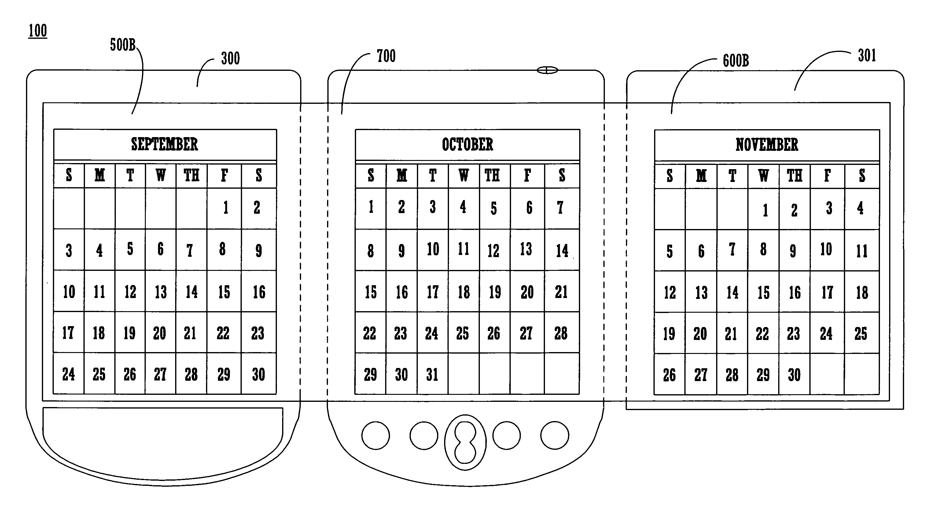 Multi-sided display for portable computer