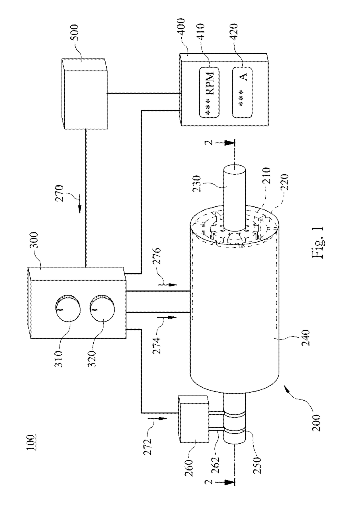 Motor speed control system and method thereof