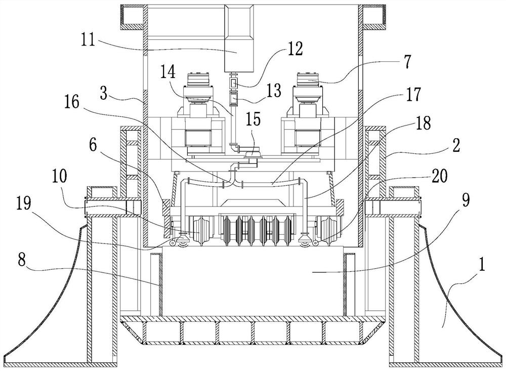 TBM (Tunnel Boring Machine) tunneling test bench for microwave-assisted rotary rock breaking