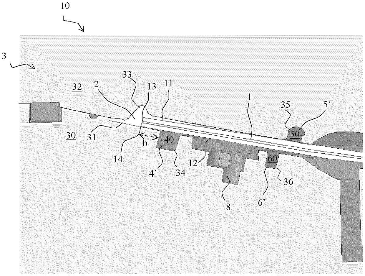 Method for moulding a flush profiled bead on a glazing member and moulding device for said method