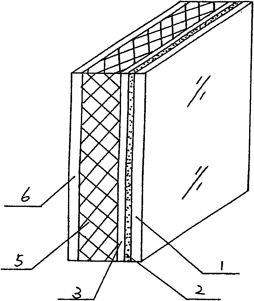 Safe, energy-saving and consumption-reducing double-layer hollow filmed structural glass