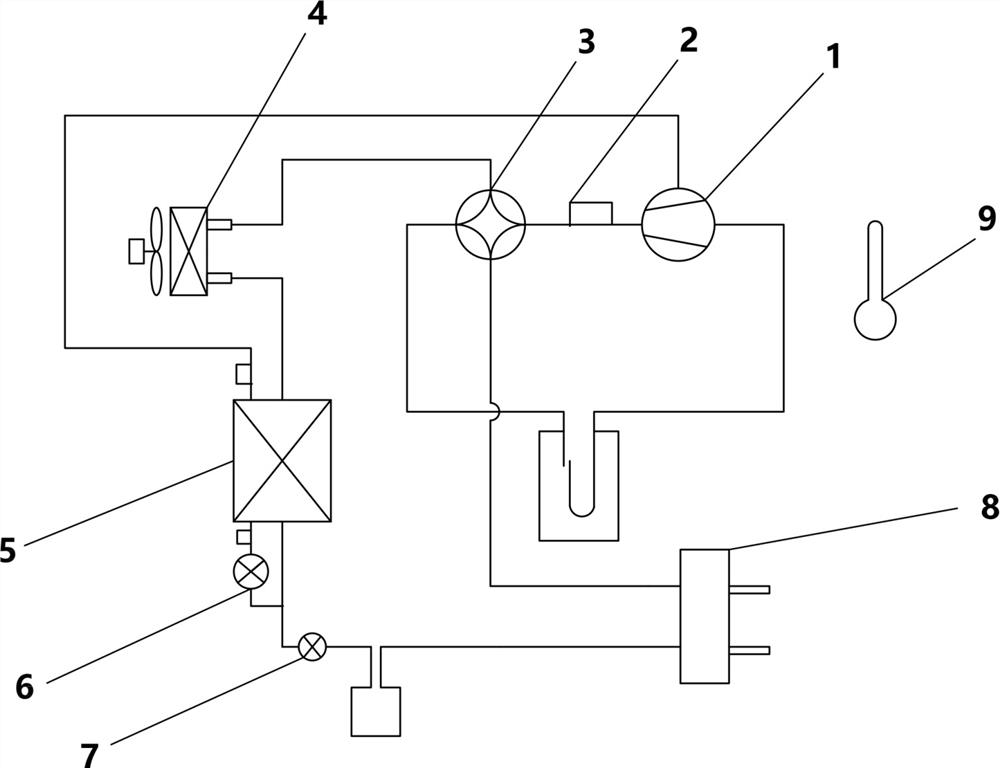 Low-temperature heat pump water machine enhanced vapor injection system and control method thereof