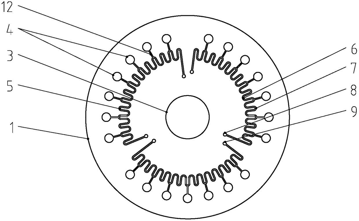 Centrifugal type micro-fluidic chip