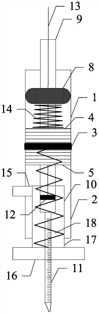 Cell puncture needle for pathological examination