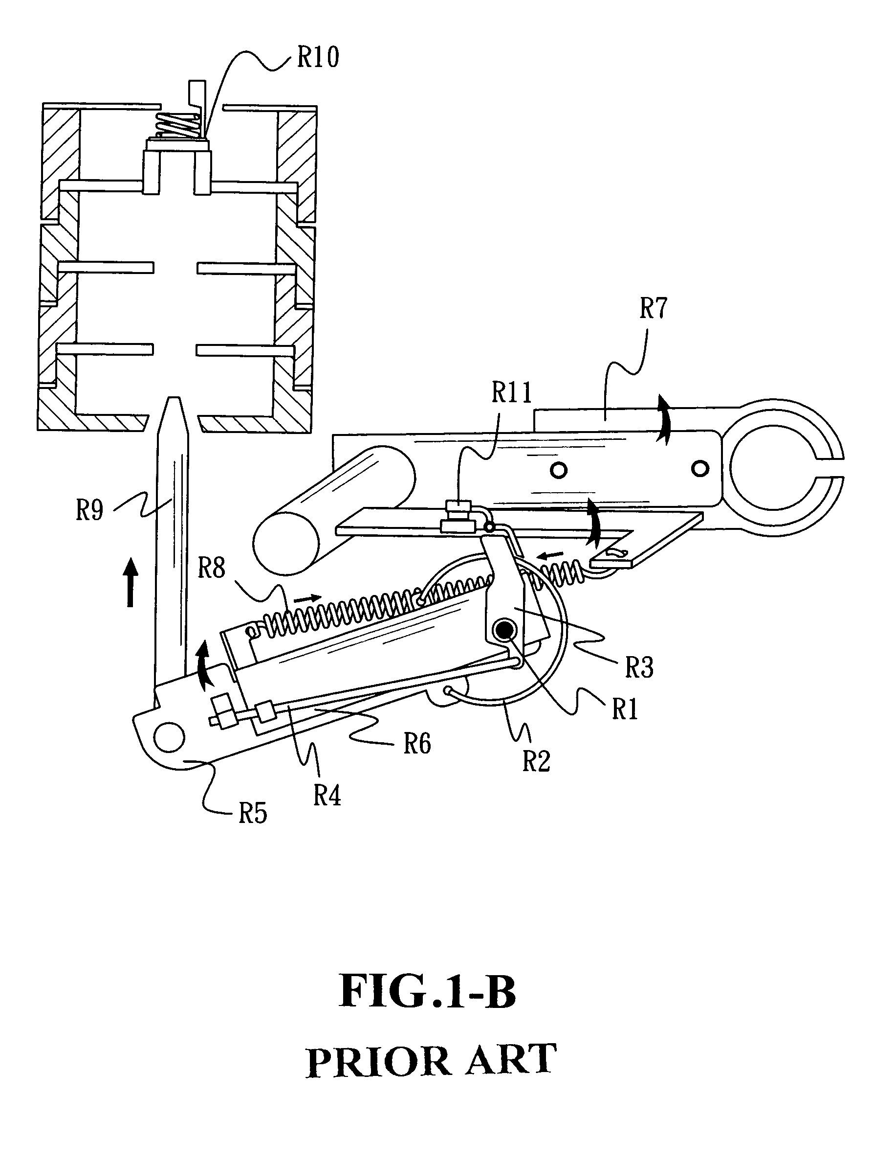 Oil-immersed and high-pressure tripping switch structure