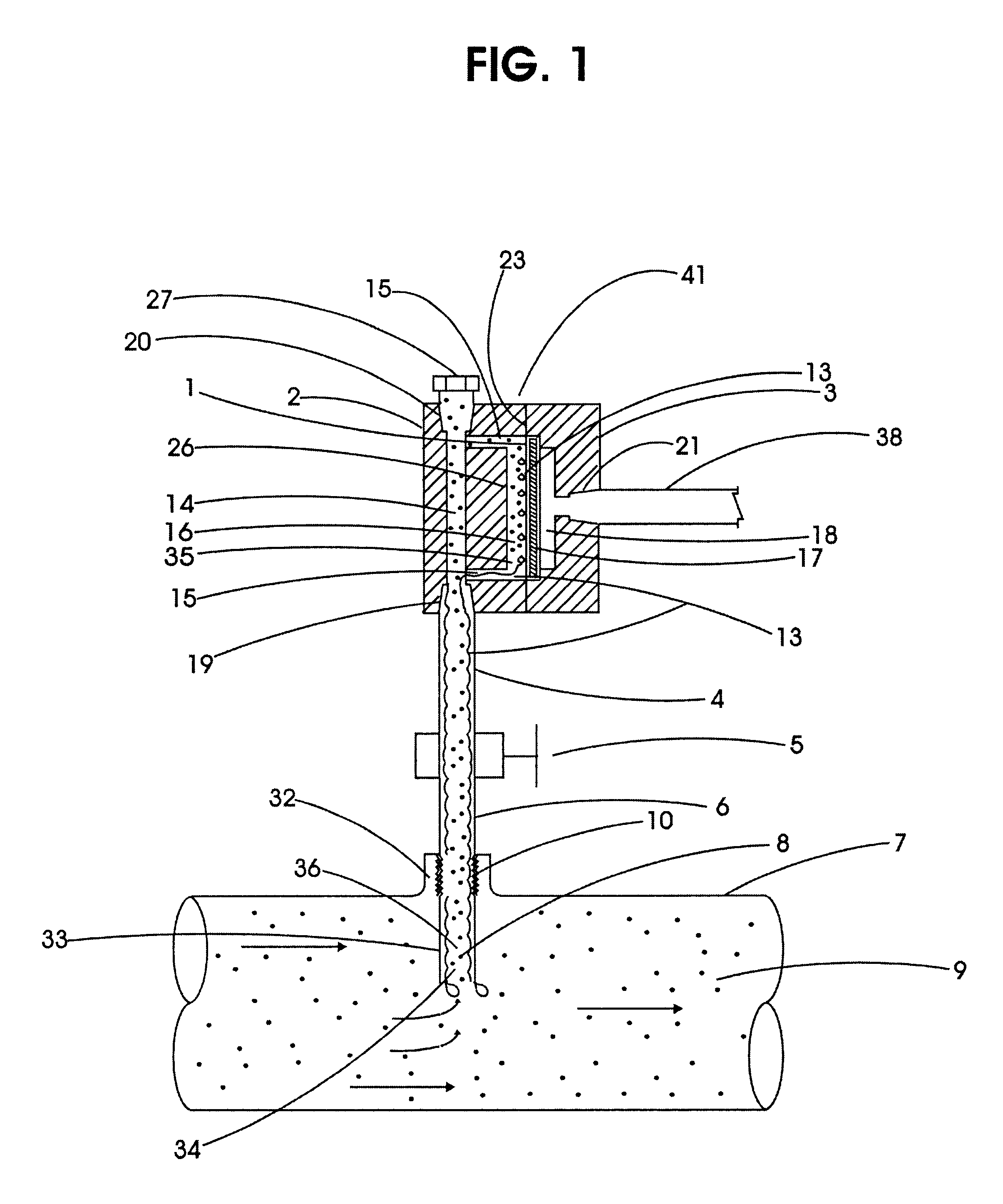 System for retrieving a gas phase sample from a gas stream containing entrained liquid, and sample conditioner assembly therefore