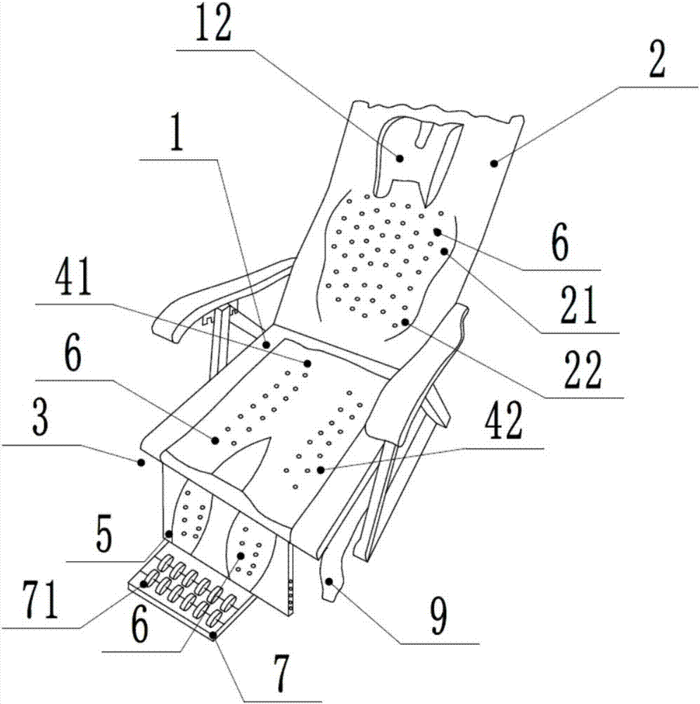 Rocking chair in human body model