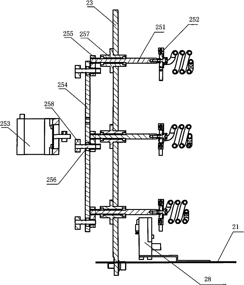 Powdered-coating processing device in preparation process of helical fluorescent lamp tube