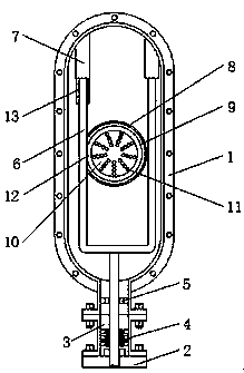 Penetrating type flat gate valve
