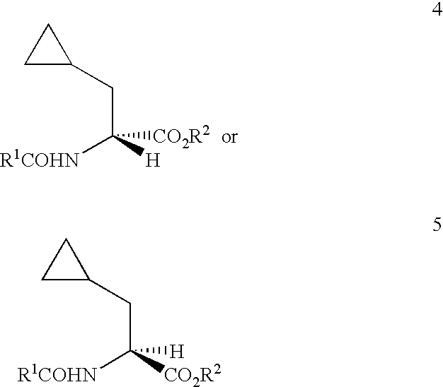 Process for the preparation of enantiomerically-enriched cyclopropylalanine derivates