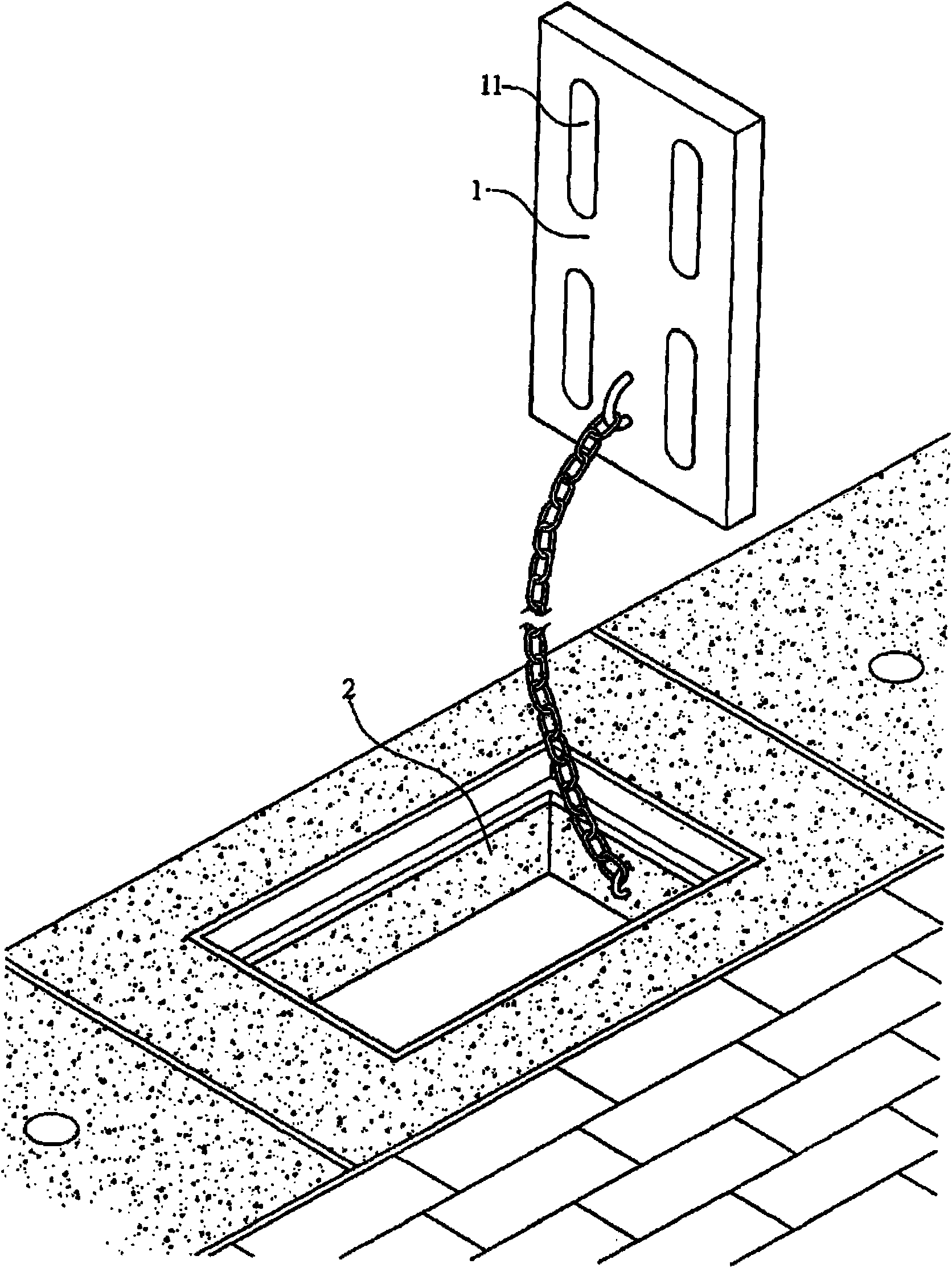 Drainage ditch cover and gas blocking disk thereof