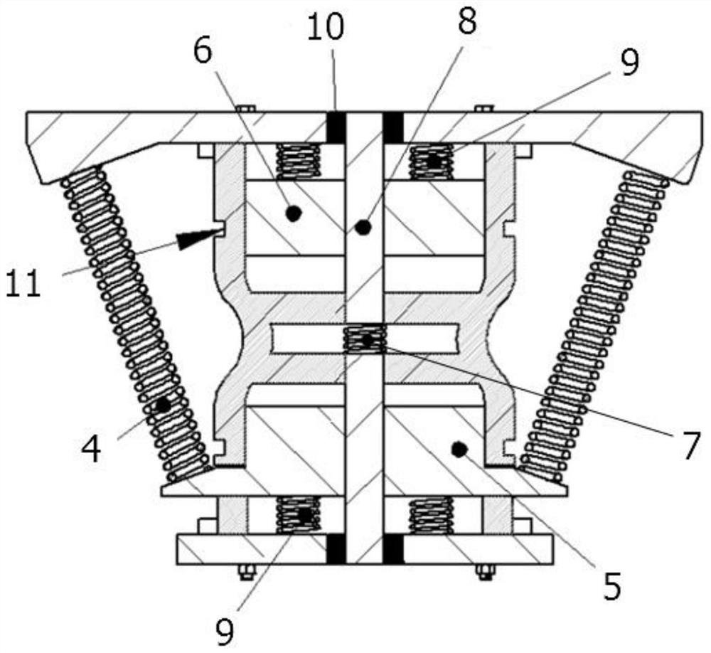 Magnetorheological elastomer composite vibration absorber device with double-vibrator structure