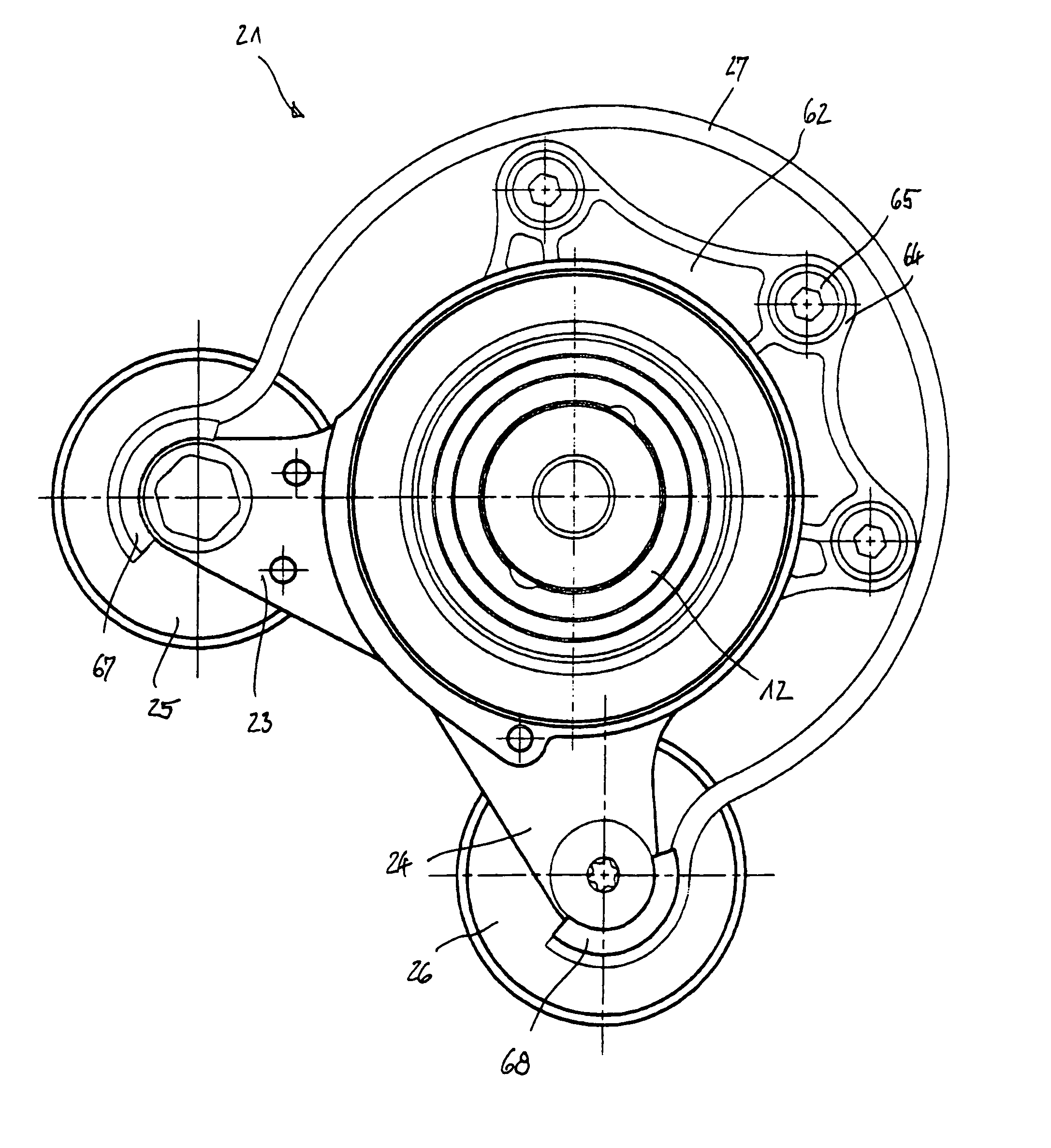Belt tensioning device for being used with a starter generator