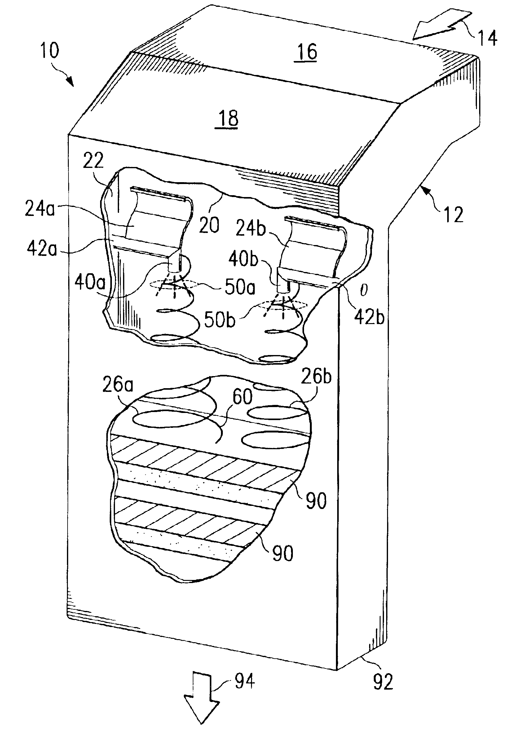 Gas stream vortex mixing system