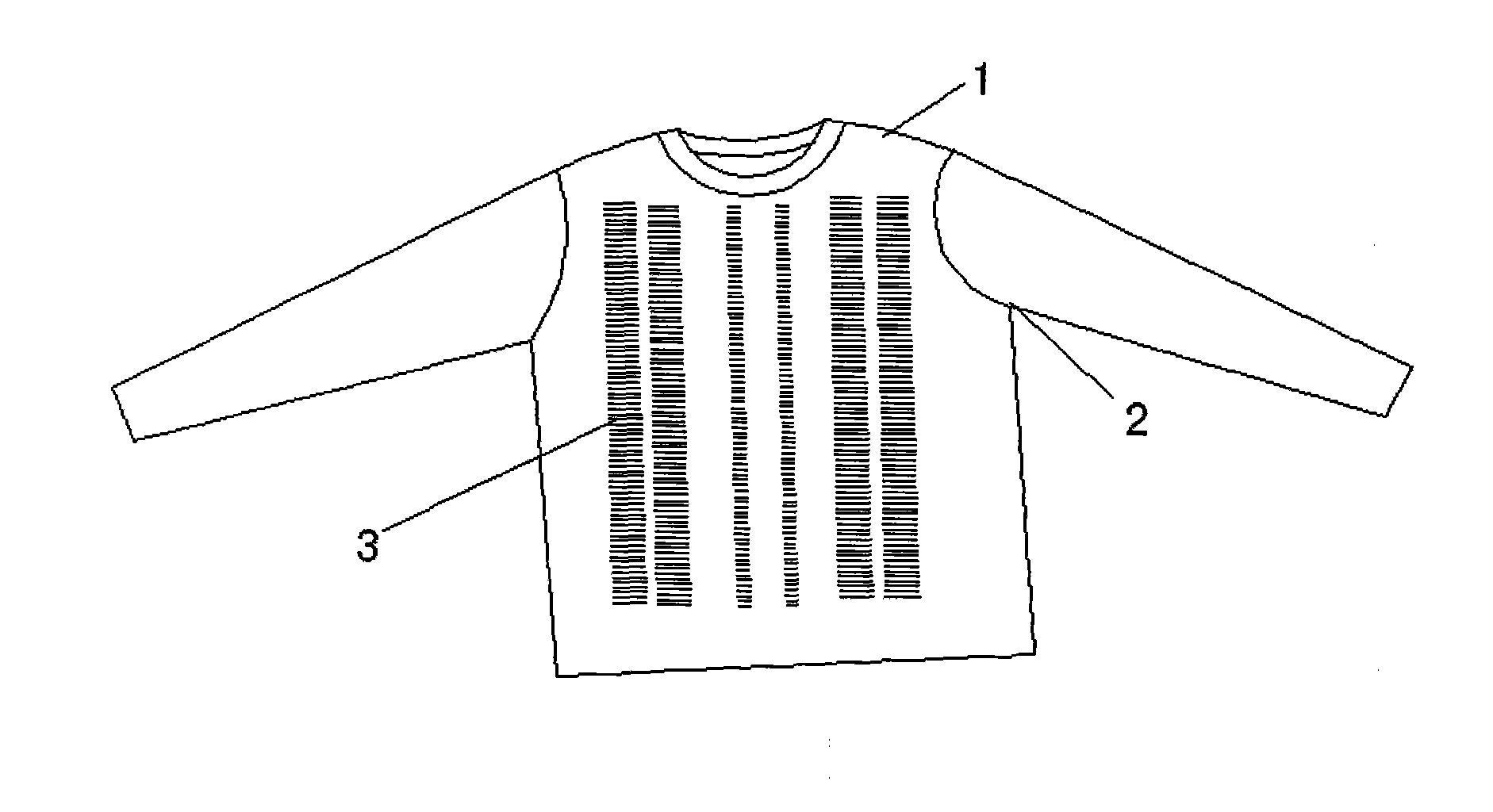 Garment having good air permeability and weft fibers arranged irregularly