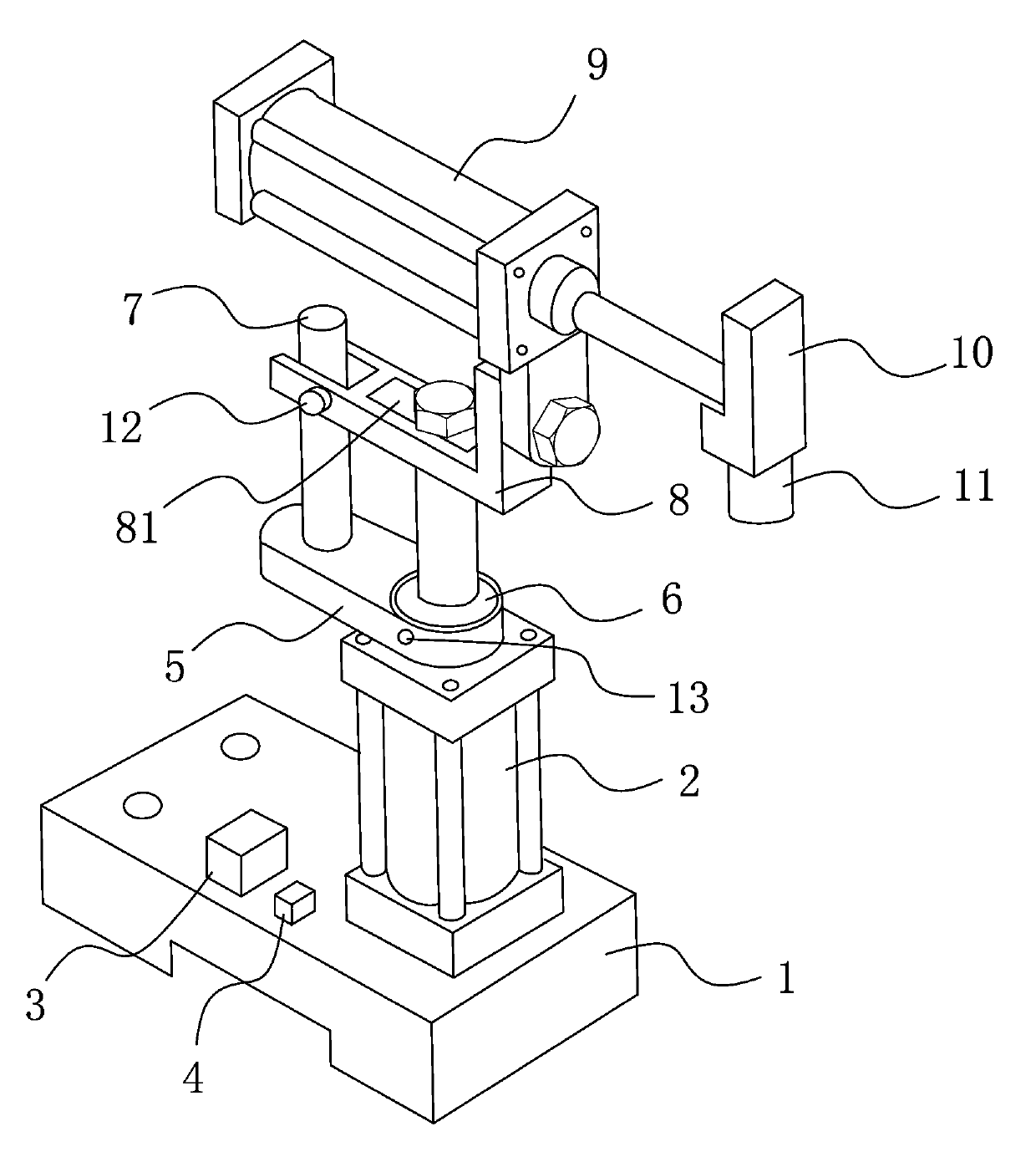 Magnetic attracting type mechanical arm with adjustable positions