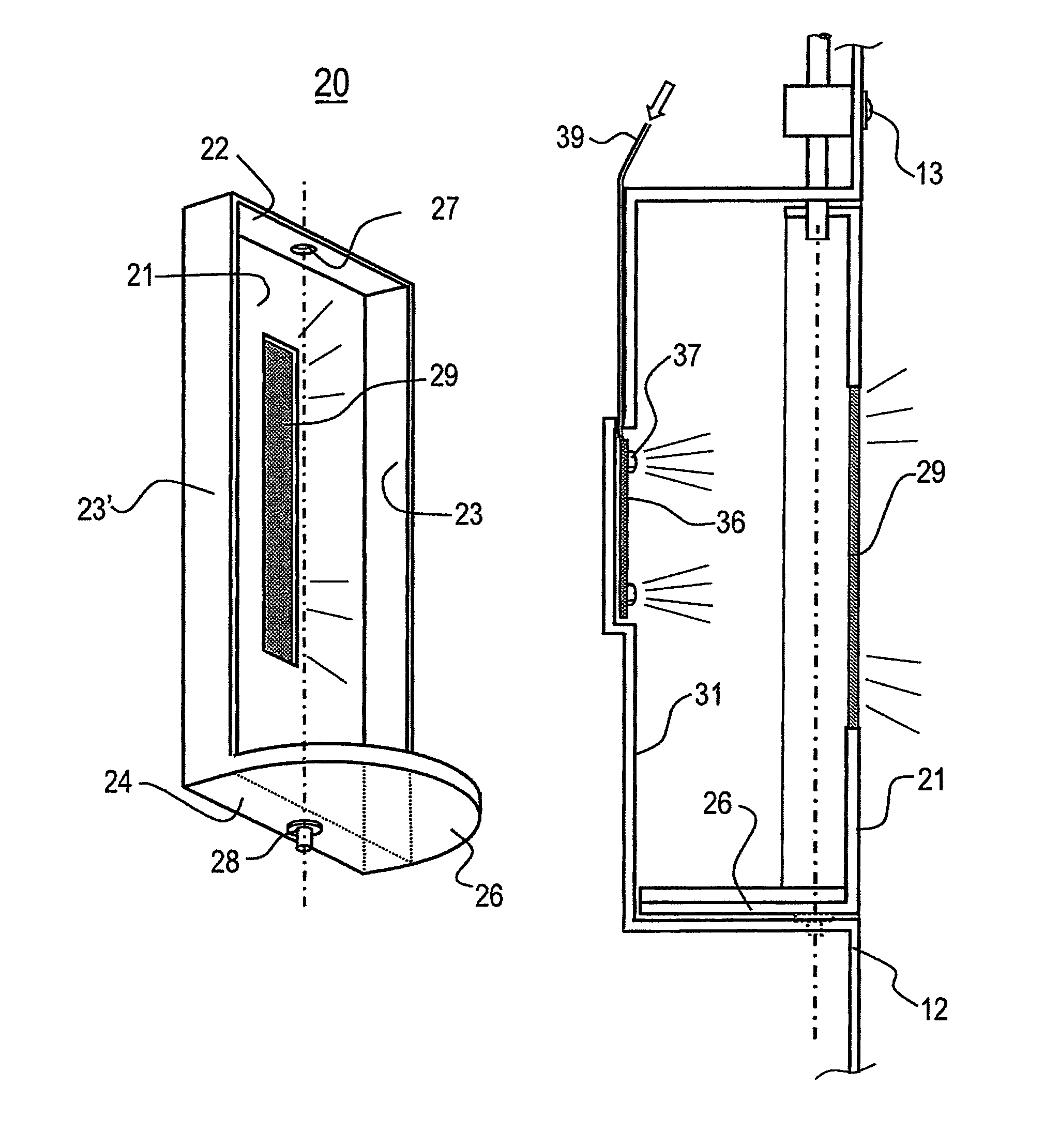 Provided in a liquid dispenser