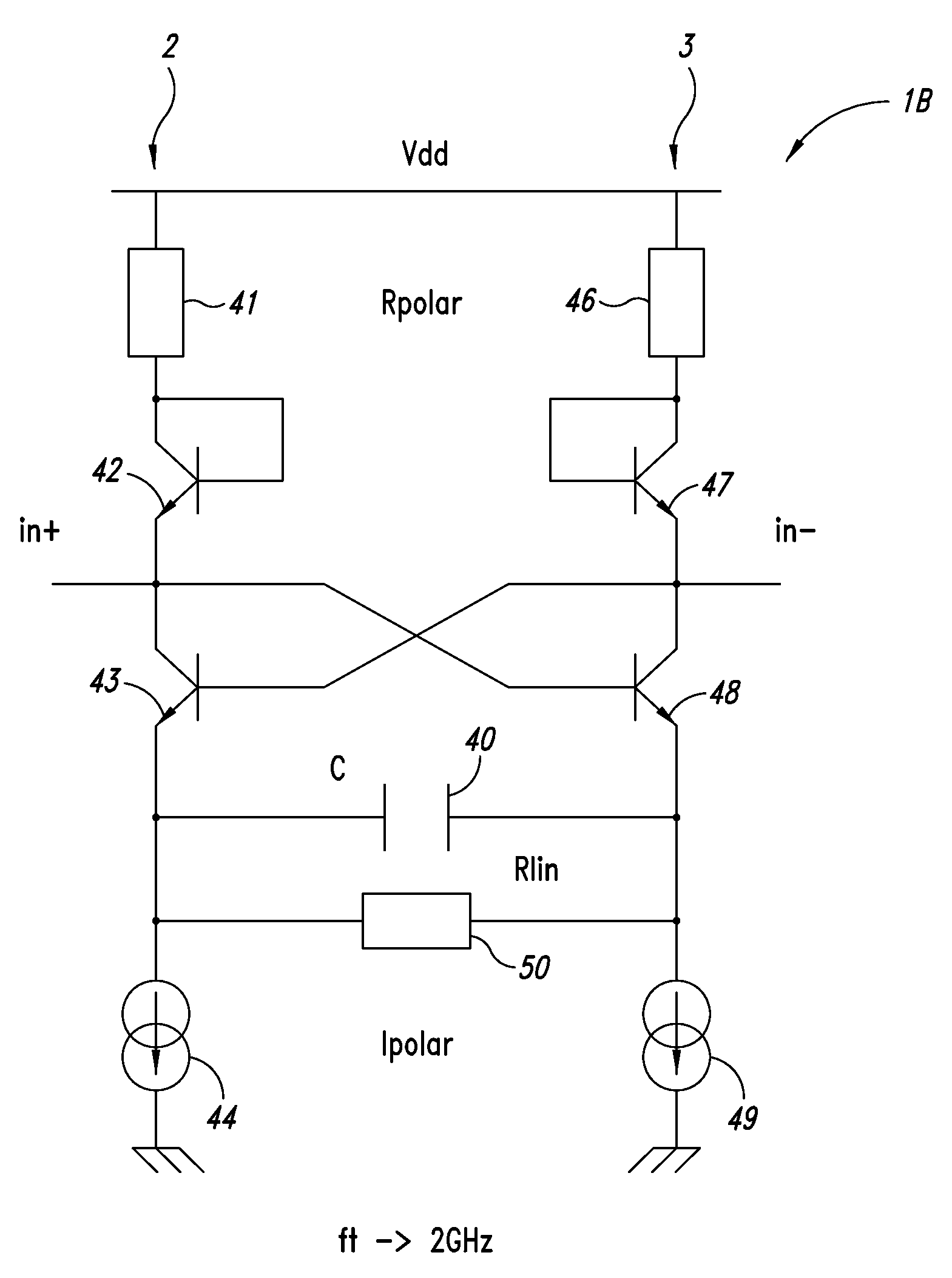 Negative capacity circuit for high frequencies applications