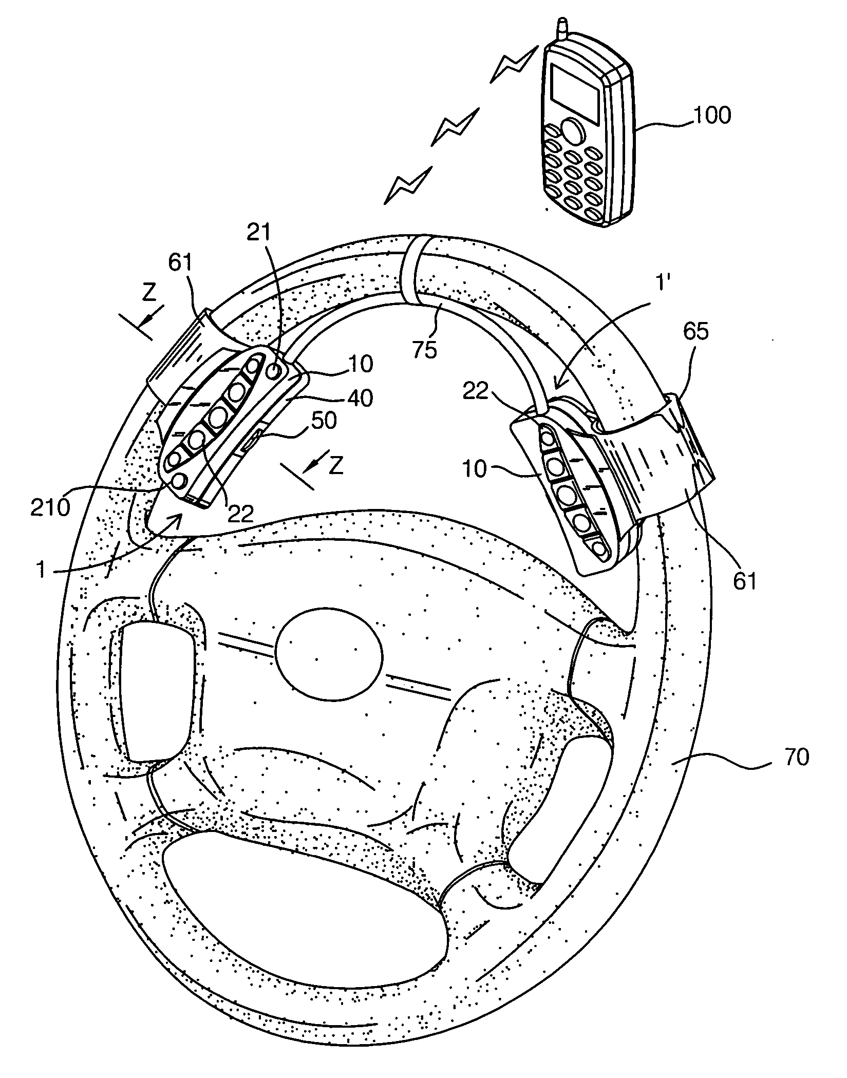 Dial system for a steering wheel of an automobile