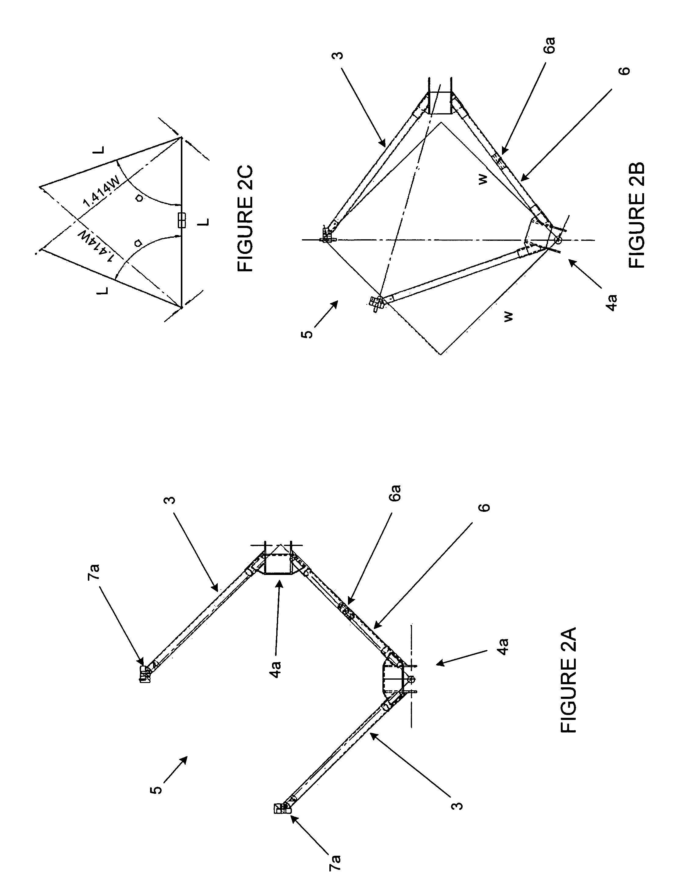 Deployable truss beam with orthogonally-hinged folding diagonals