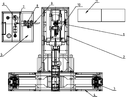 Tractor chassis self-weight load type running-in purification test stand and running-in purification process thereof