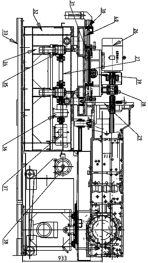 Tractor chassis self-weight load type running-in purification test stand and running-in purification process thereof