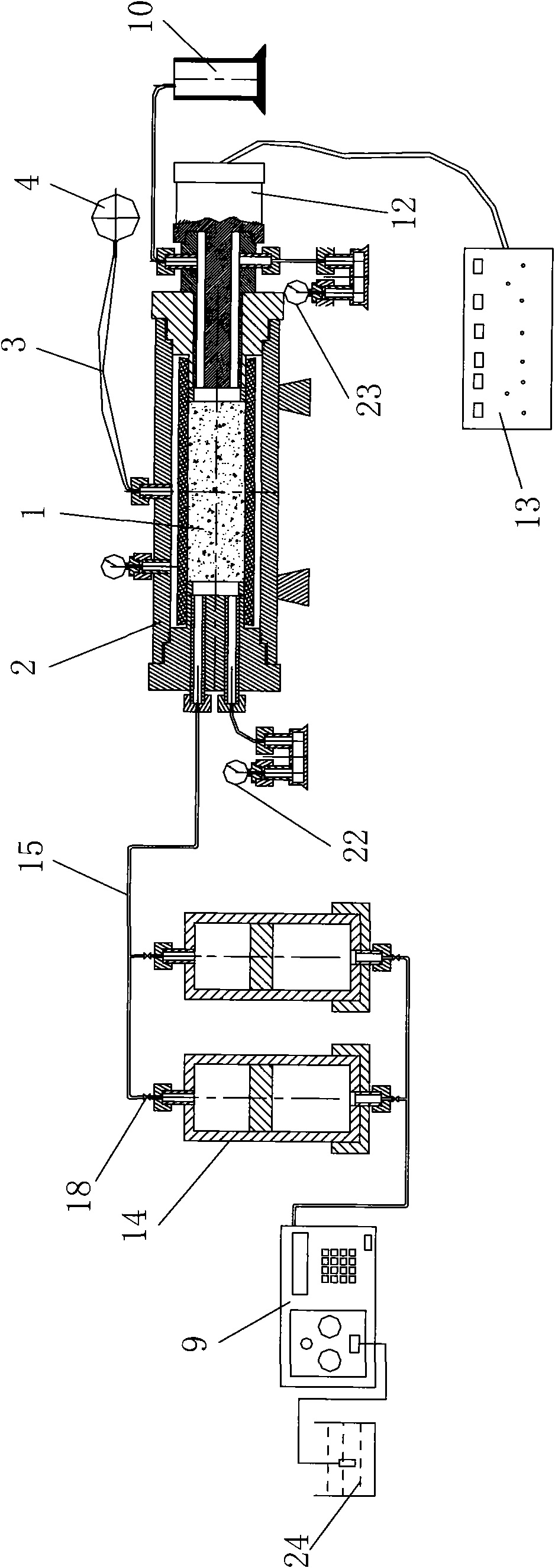 Ultrasonic-assisted reservoir stratum chemical blockage removal experimental facility and experimental method