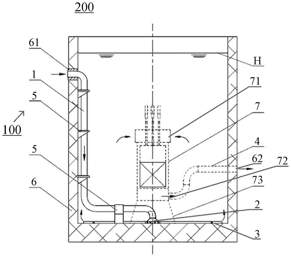 Flow equalization piping assemblies for pooled nuclear reactors