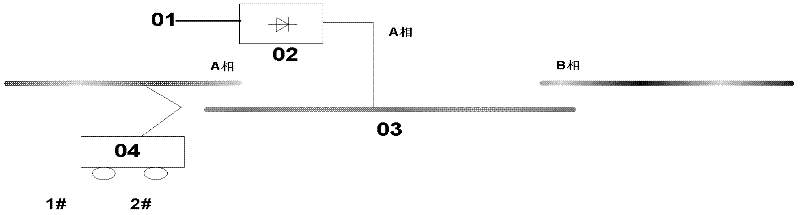 Method for realizing electric auto-passing neutral section of train by utilizing power electronic switching device