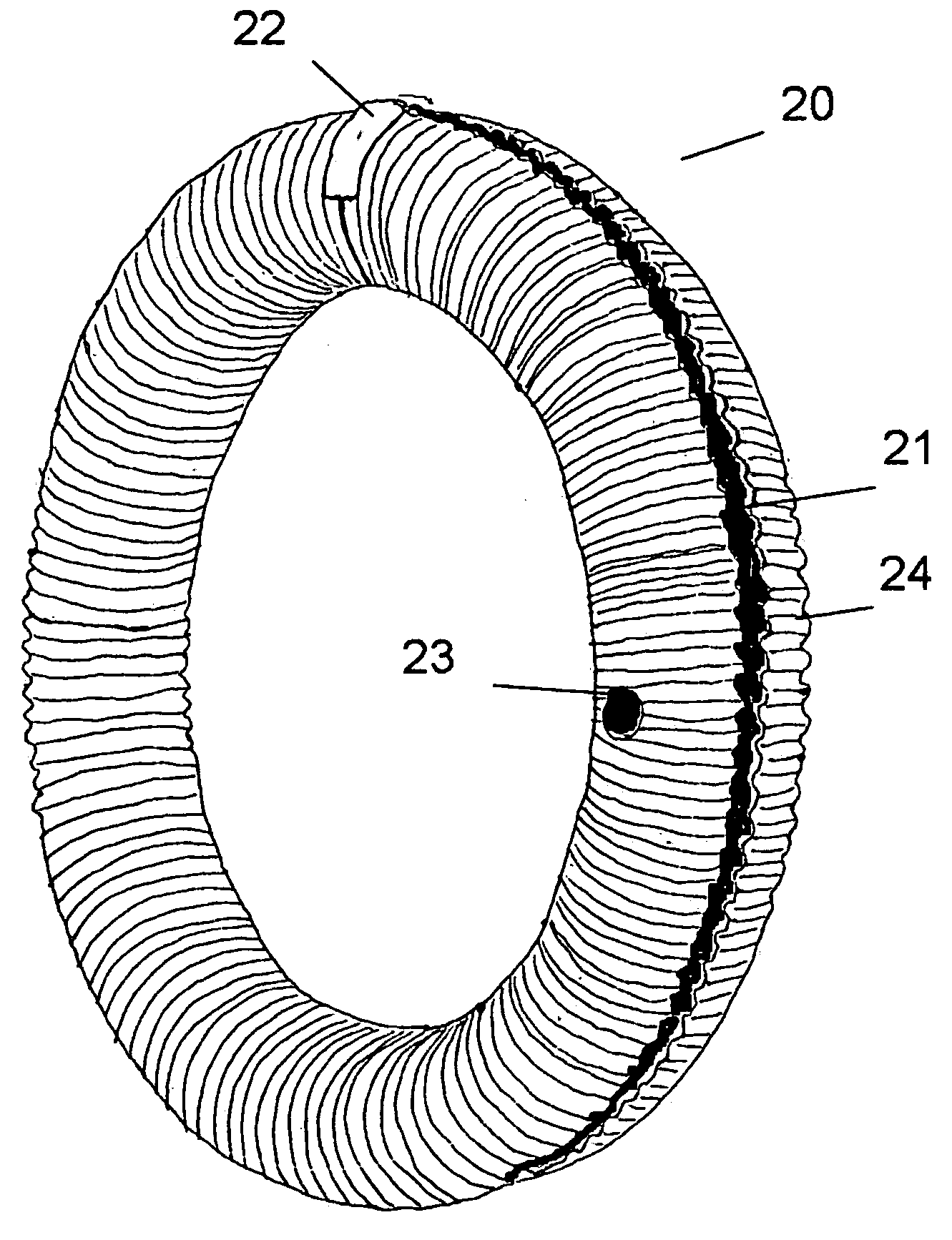 Flexible toroidal reel