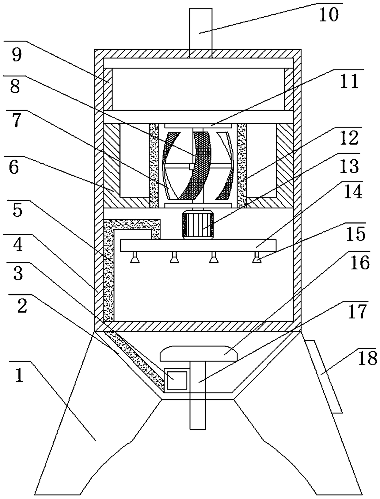 Industrial combustion boiler waste gas purifying apparatus