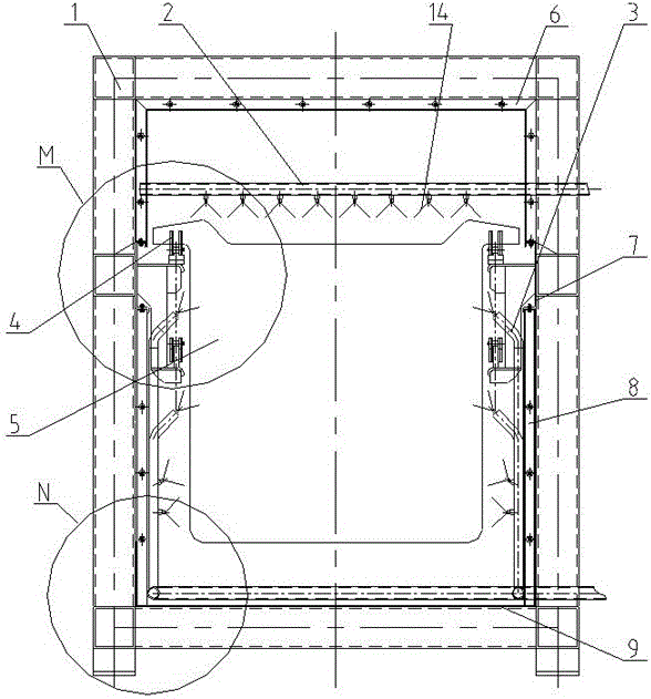 A leak-proof electrolytic copper plate washing chain conveyor