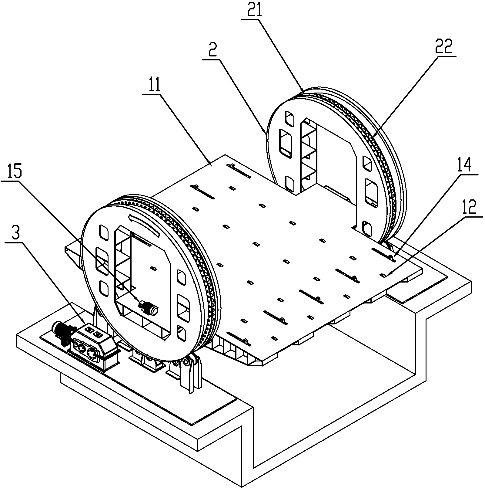 Hull block turning equipment provided with clamping and protecting mechanisms during ship construction
