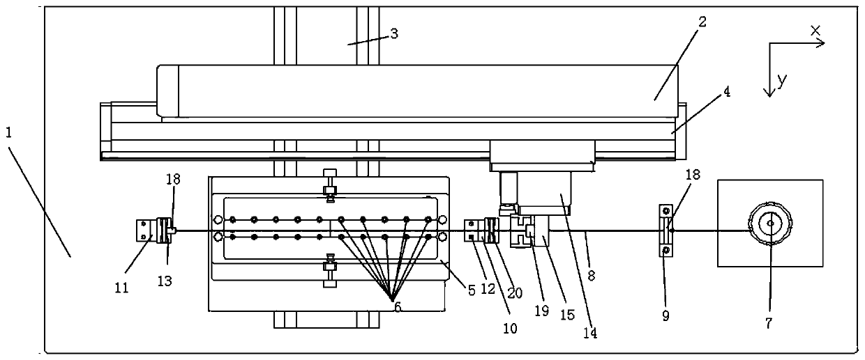 An automatic and precise stretching and positioning device and method for ultra-fine metal bridge wires