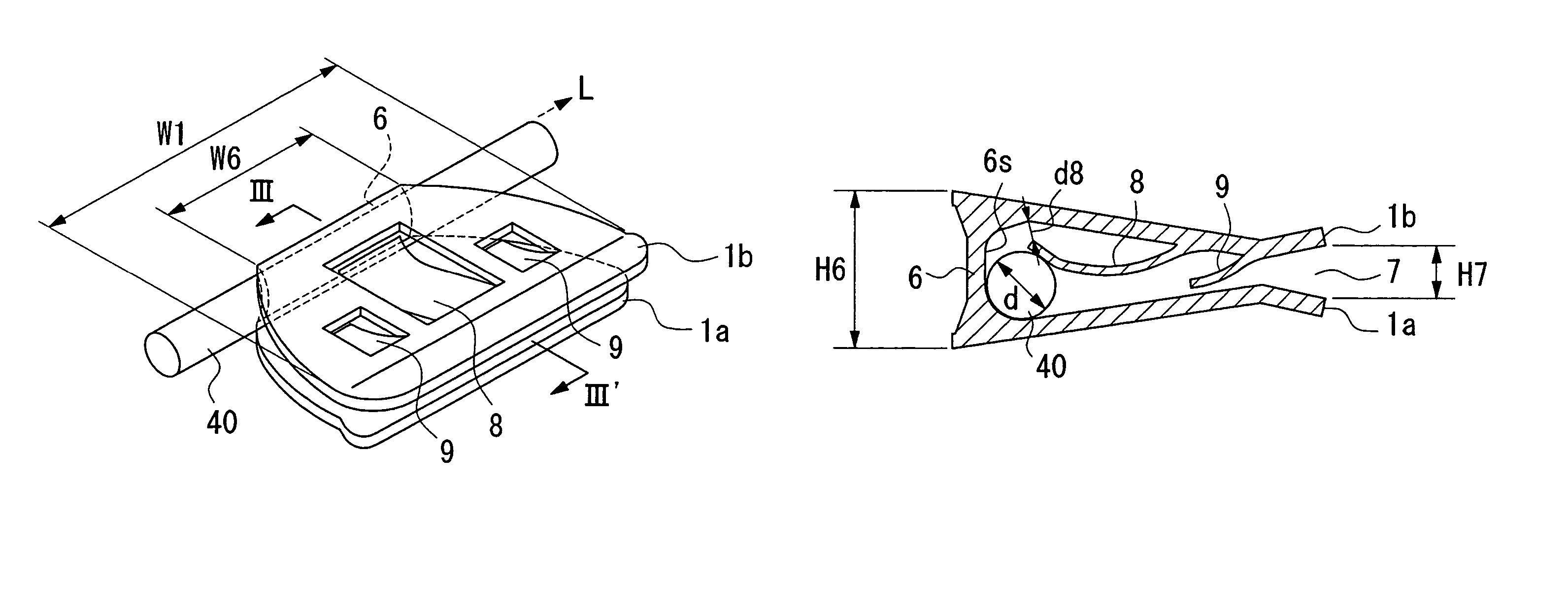 Linear object identification tag, and installation instrument and installation method for same, linear object with connector