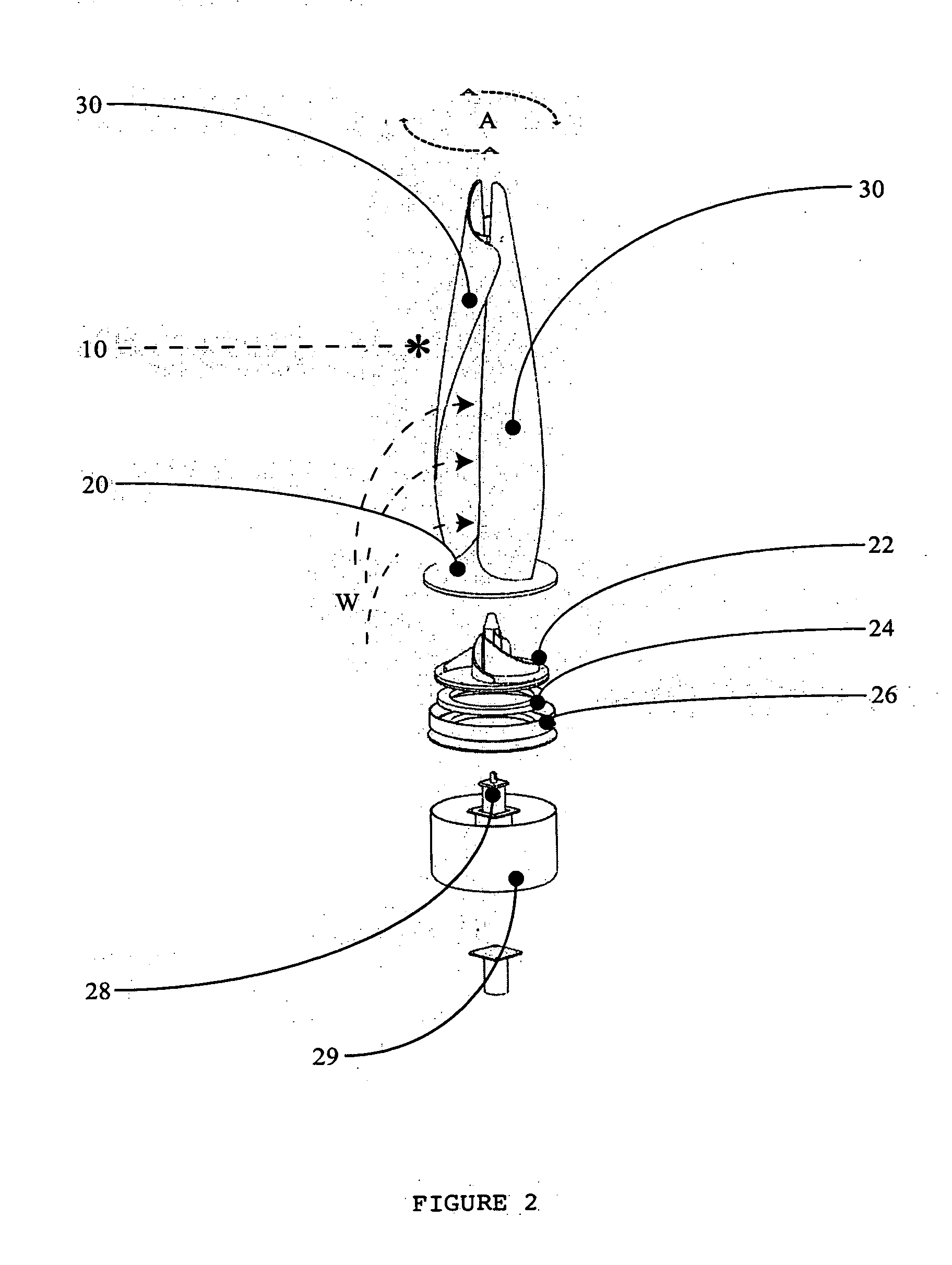 Helical taper induced vortical flow turbine