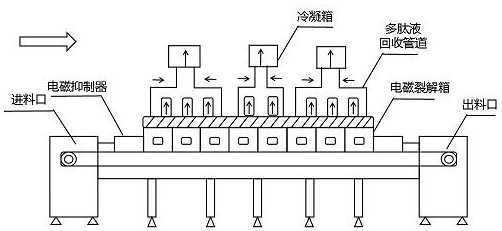 Method for extracting lonicera caerulea small molecule peptide liquid and peptide powder through electromagnetic splitting decomposition and application of lonicera caerulea small molecule peptide liquid and peptide powder