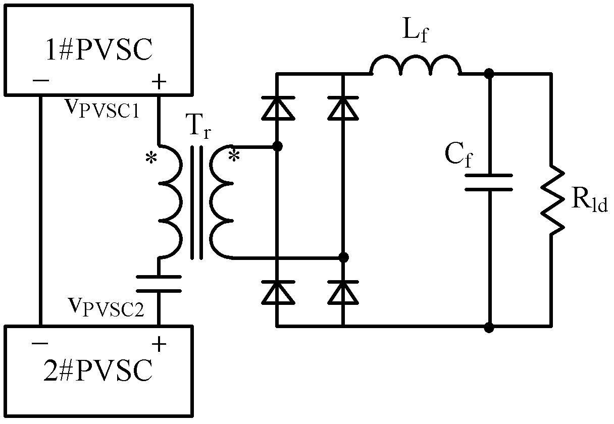 Double-input direct-current converter using non-isolation type pulse voltage source unit
