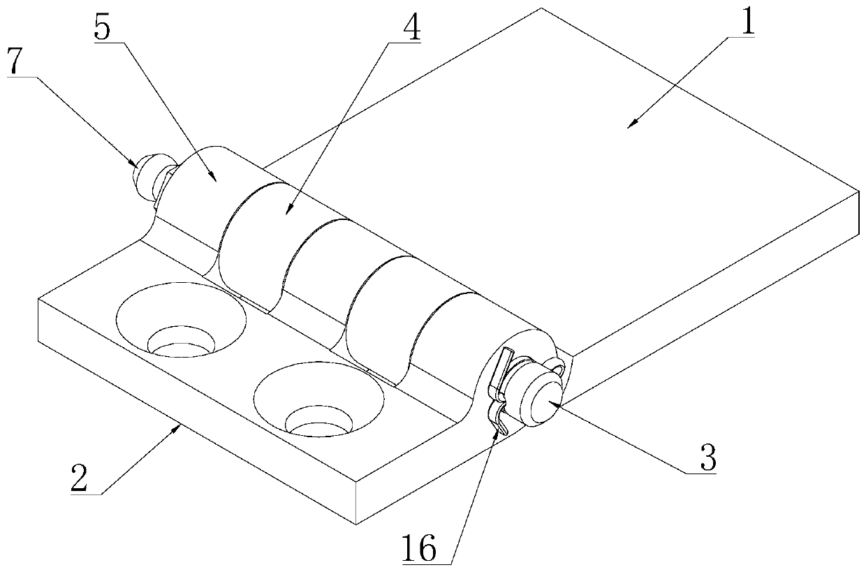 Engineering vehicle door hinge and manufacturing process thereof